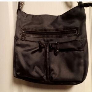 Multi Sac Black Shoulder Bag Women H-12" L-12.5" W-2" Shoulder Drop 12" EUC